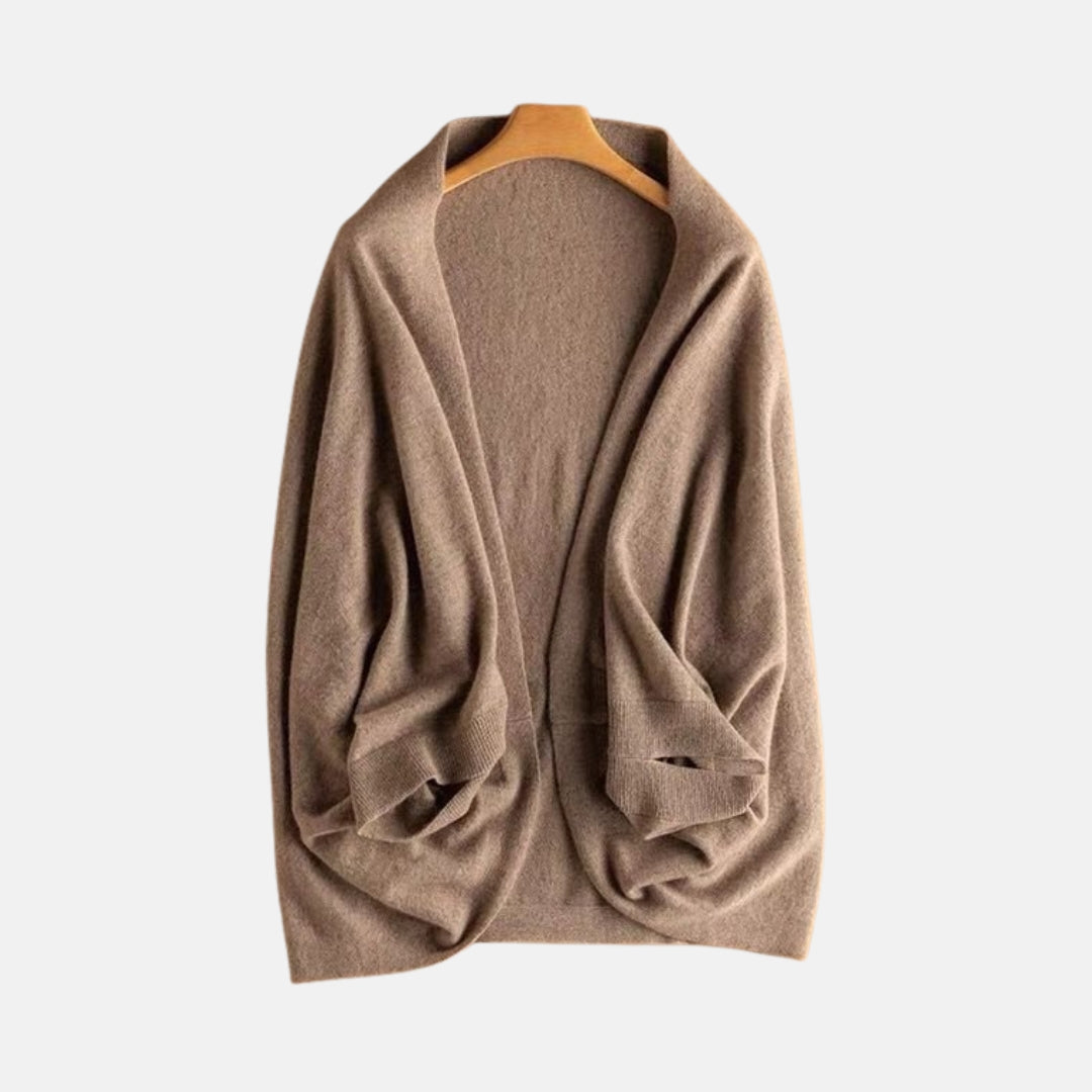 Avenise | Cardigan drapé en maille douce