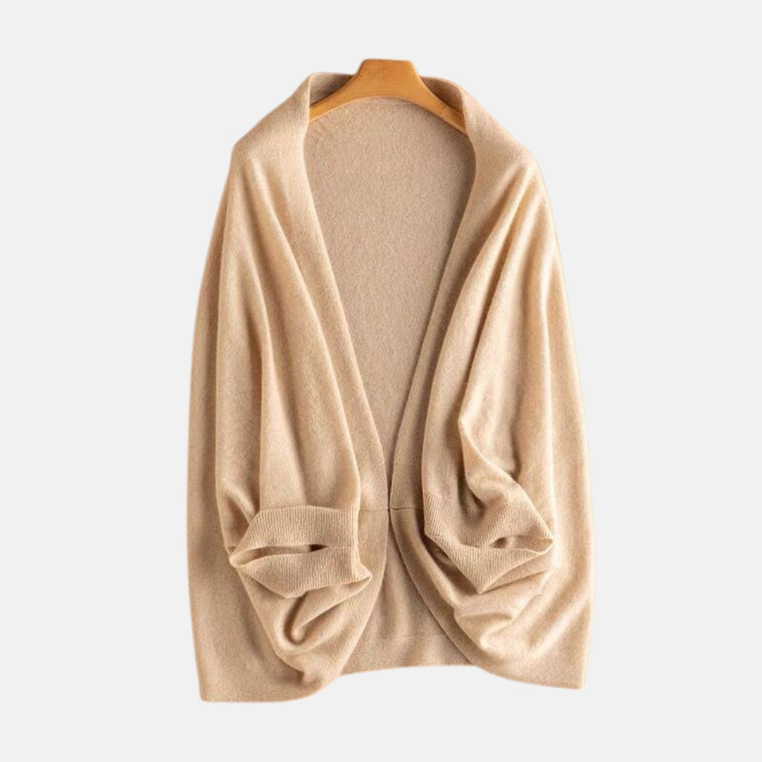 Avenise | Cardigan drapé en maille douce