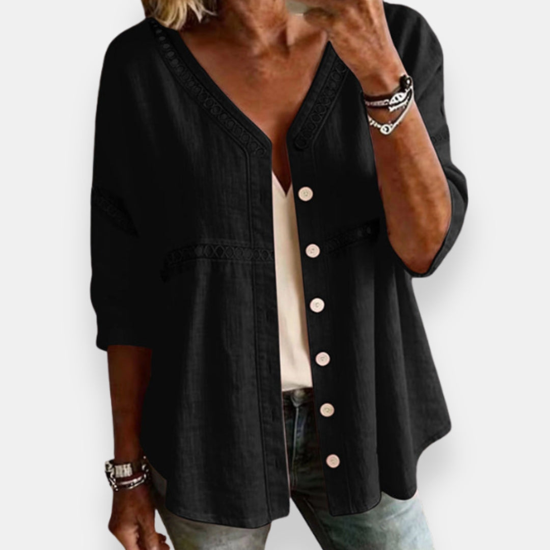 Dorvarne | Blouse Col V Crochet
