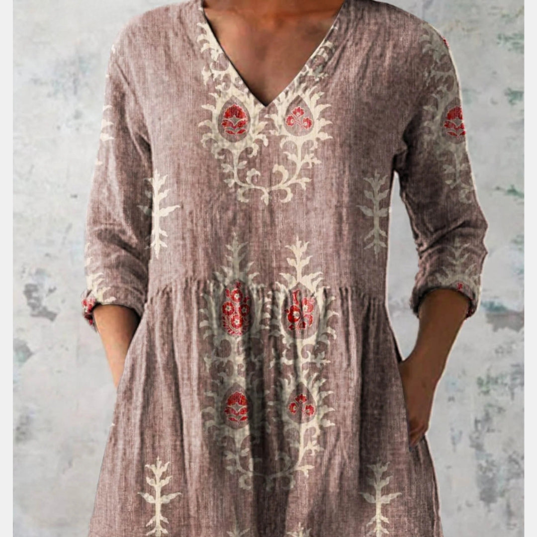 Aliette | Blouse Col V Folklorique