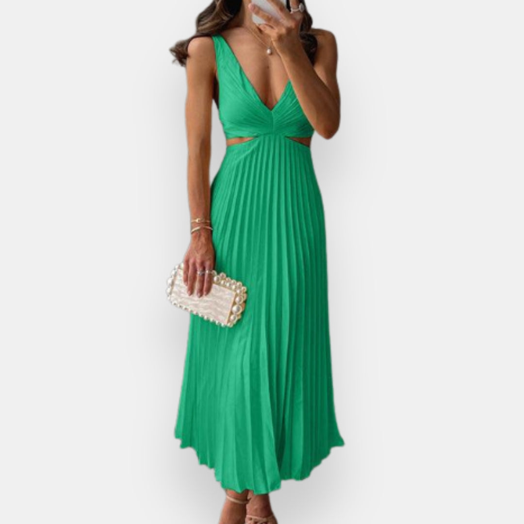 Délia | Robe Plissée Découpée