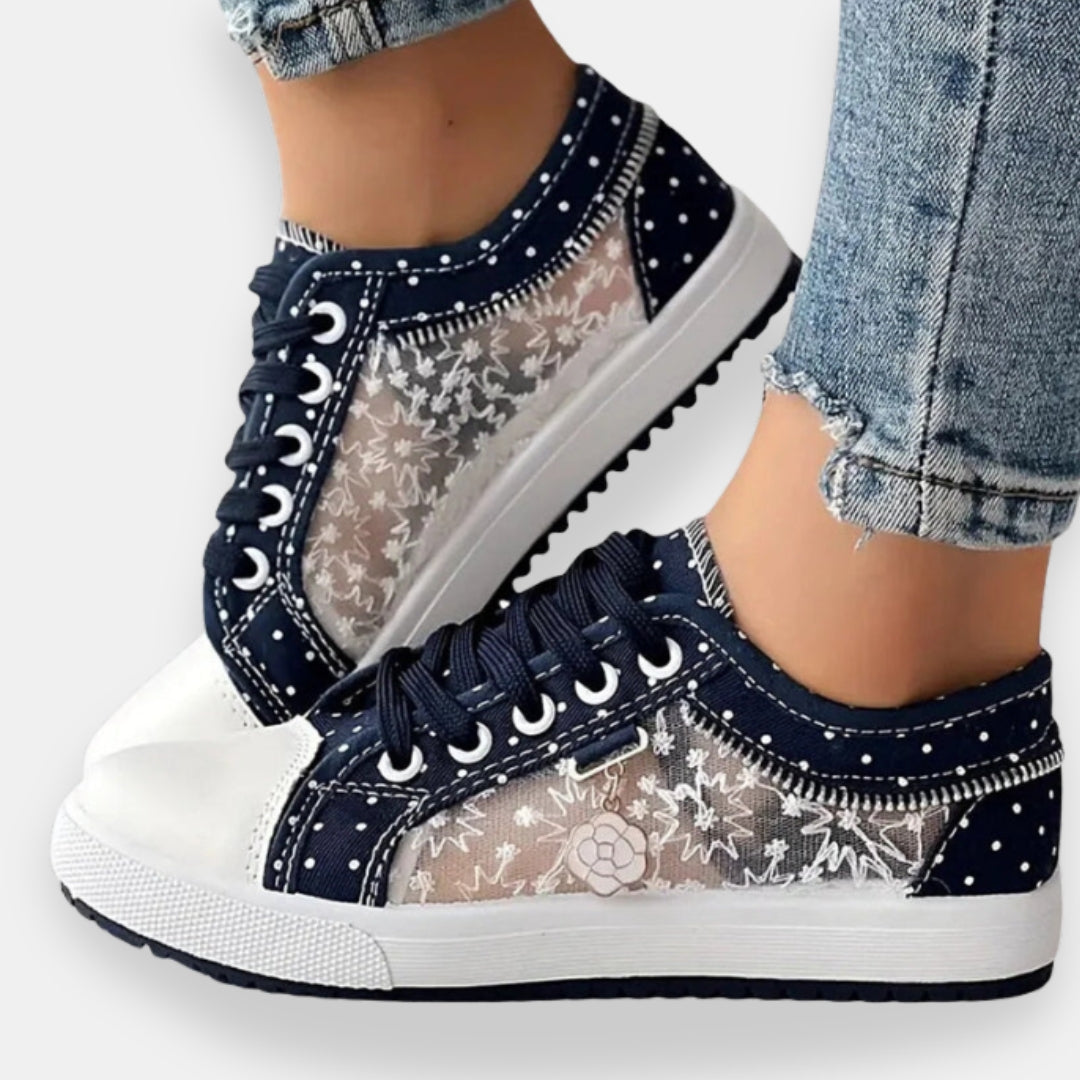 Caëlvoire | Sneakers brodées détail zip
