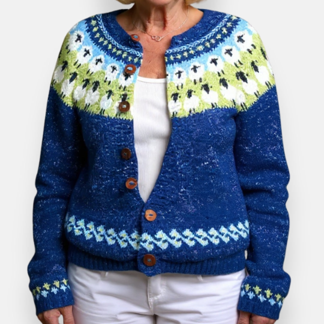 Ninon | Cardigan à Motifs Colorés