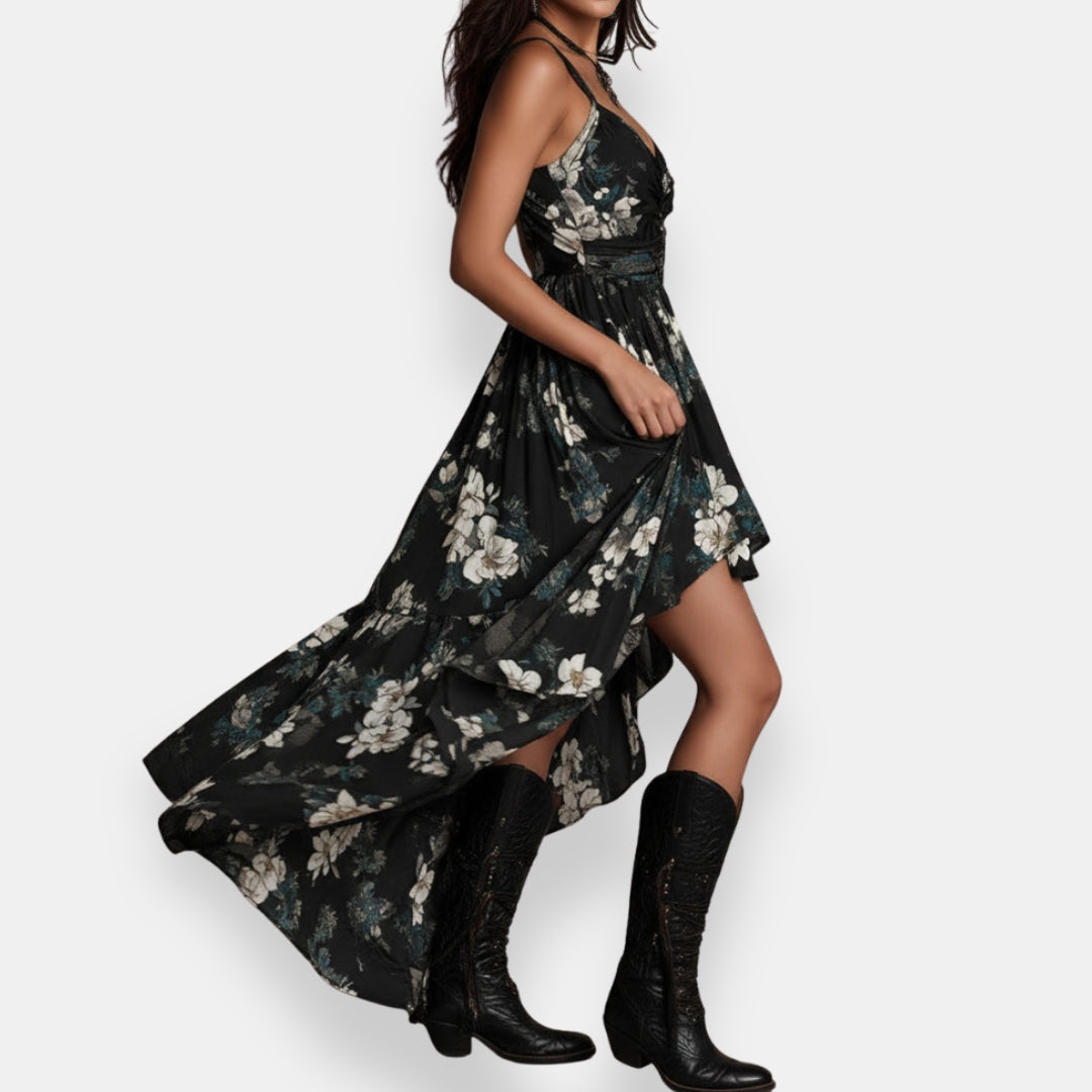 Garvianne | Robe Fleurie Asymétrique