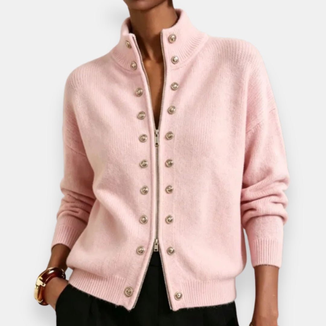 Nadia | Gilet zippé à col montant