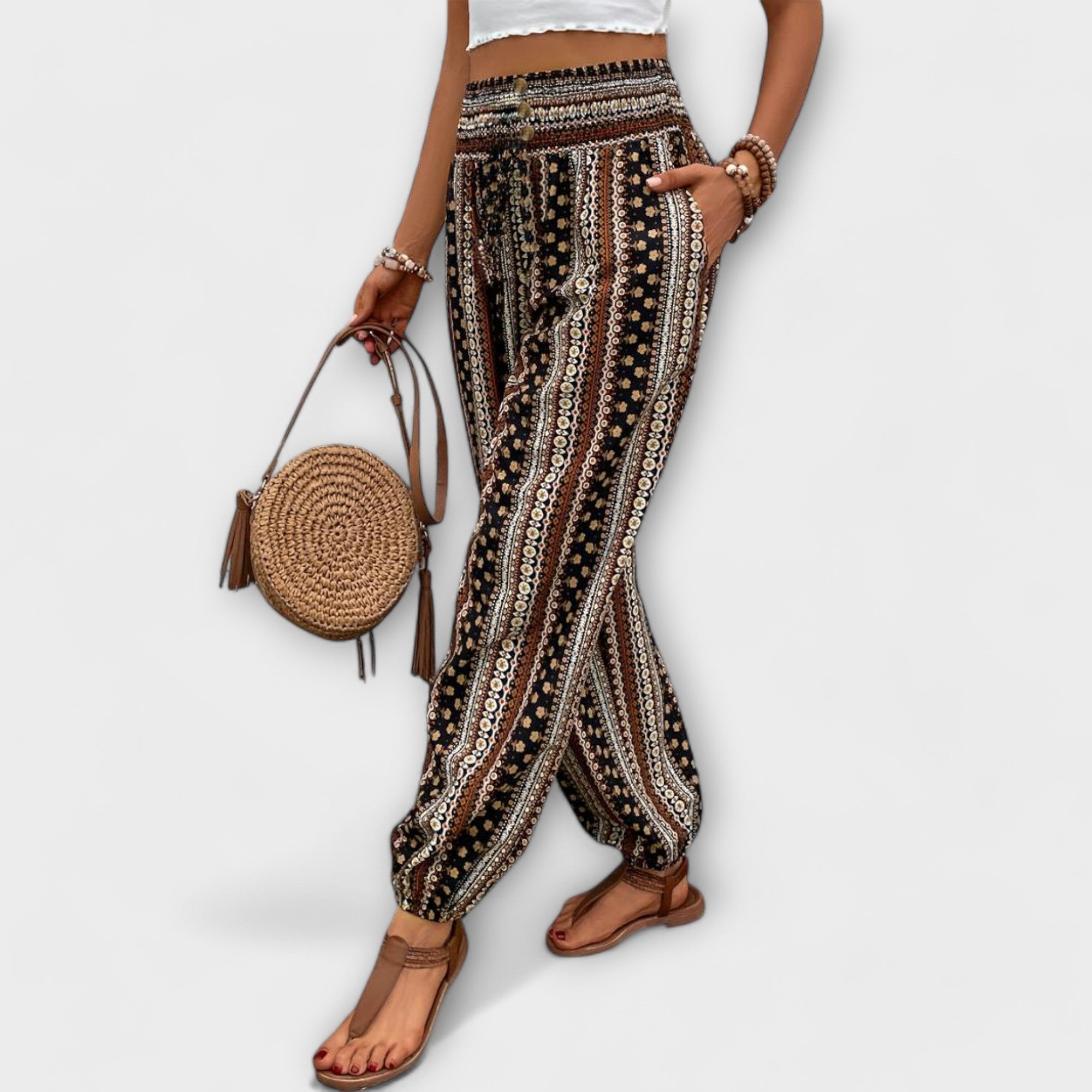 Scarlett | Pantalon avec motif ethnique