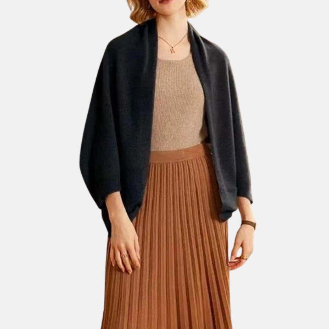 Avenise | Cardigan drapé en maille douce