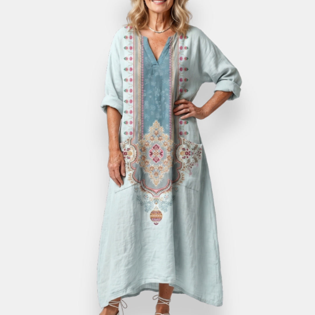 Solenn | Robe Kaftan Brodée