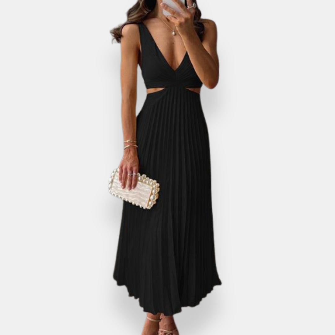 Délia | Robe Plissée Découpée