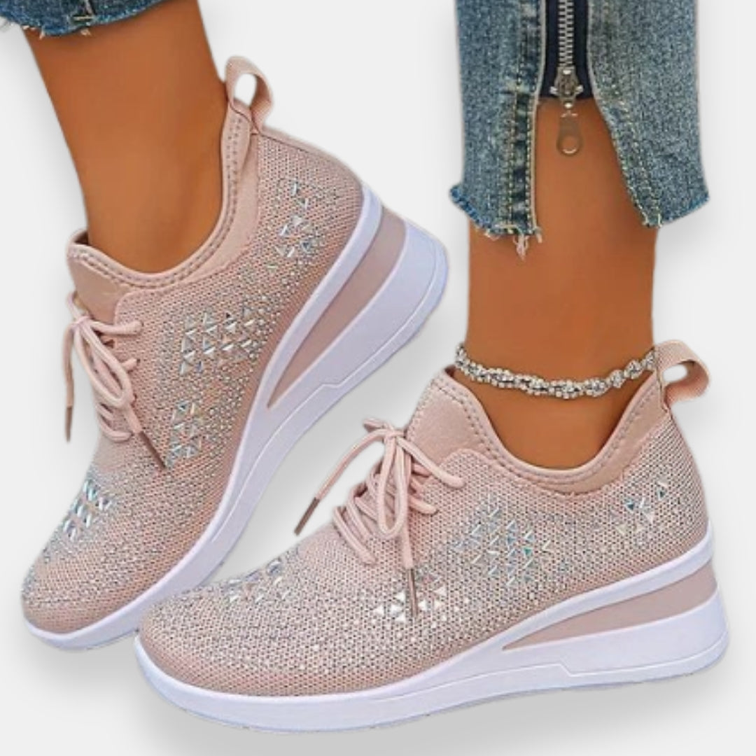 Joëlvrine | Sneakers strass compensées