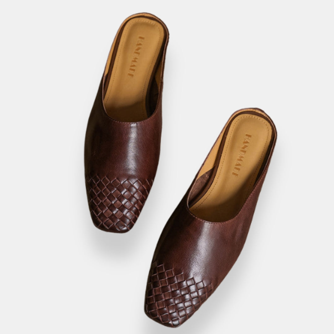 Reine | Mules plates tressées