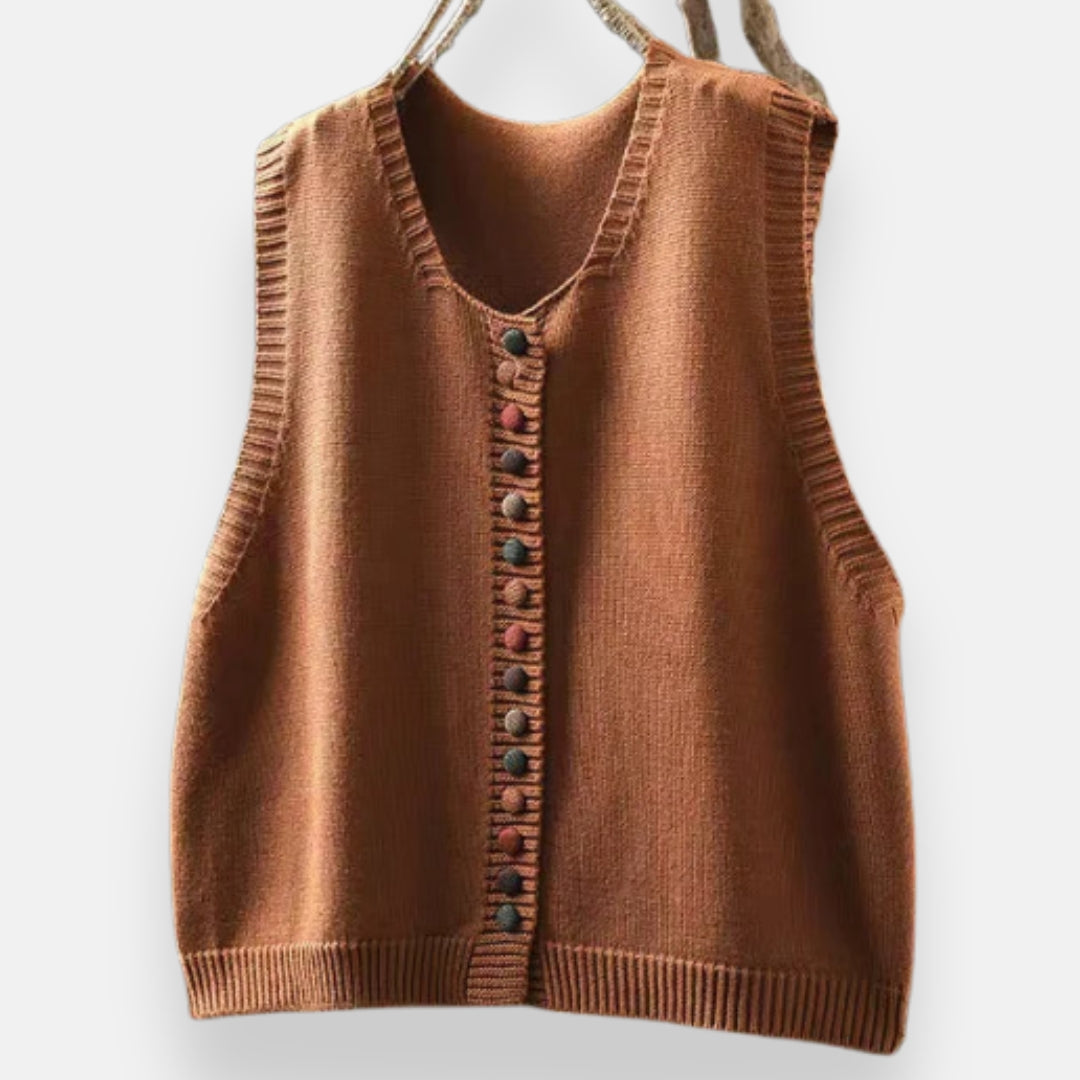 Élodie | Gilet sans manches en maille