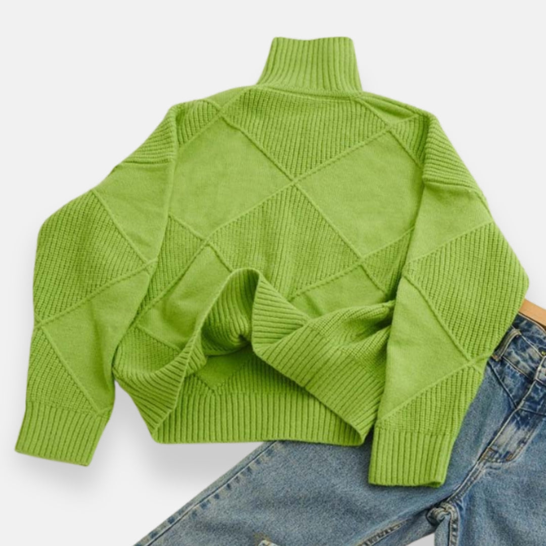 Alésia | Pull col montant texturé