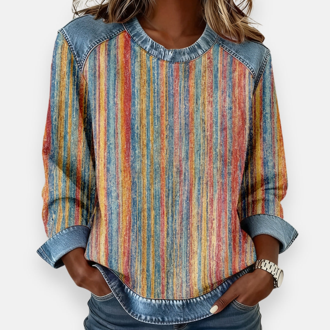 Estée | Sweat à rayures colorées
