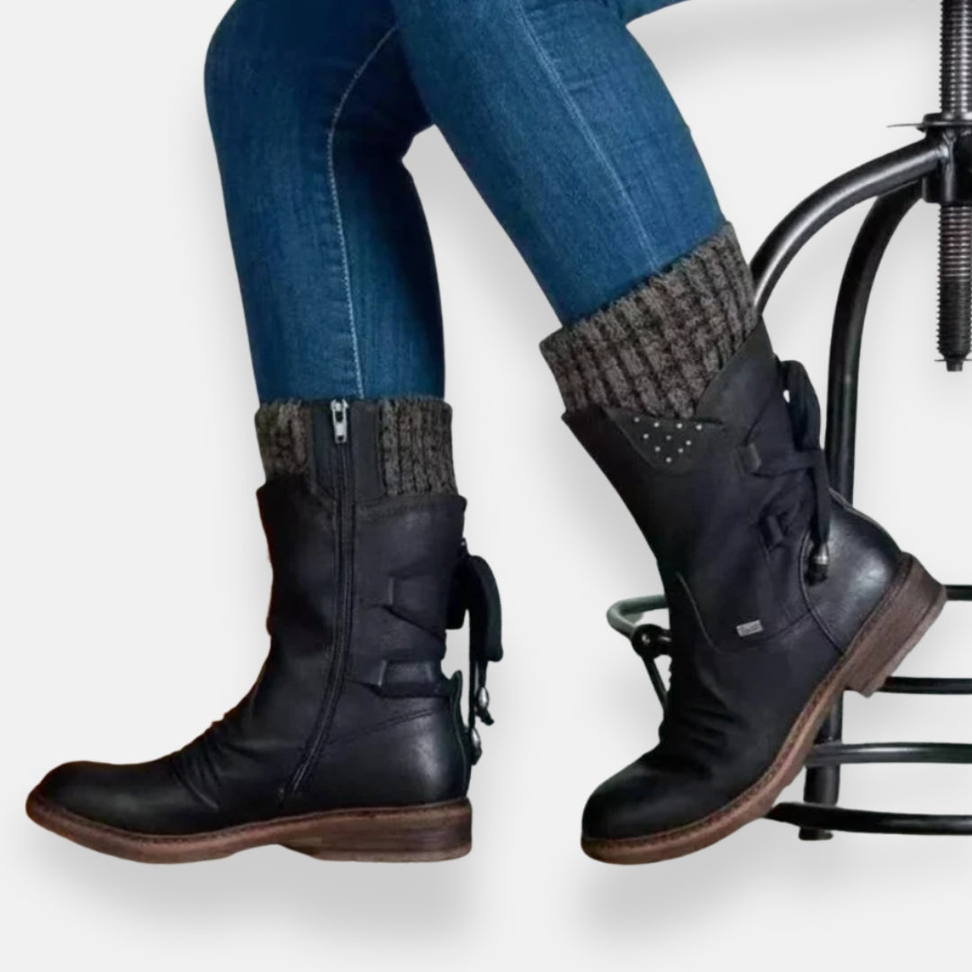 Dianisse | Bottines à Lacets et Studs