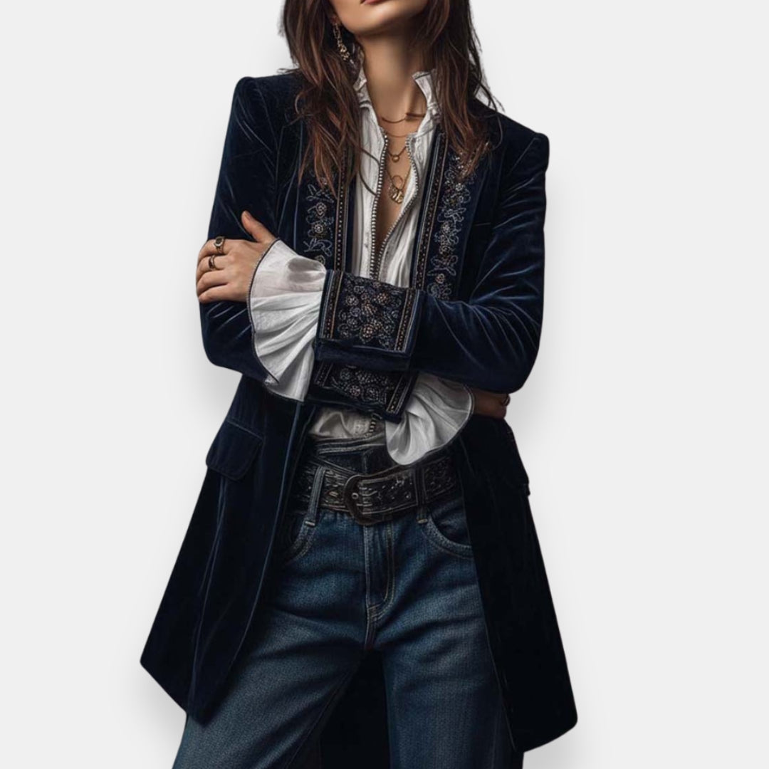 Garbiñe | Veste en Velours à Fermeture Zippée