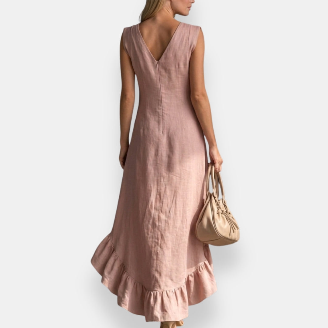 Clémone | Robe asymétrique volanté