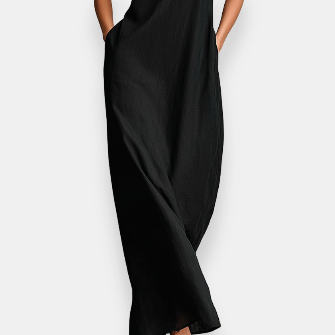 Calverne | Robe Longue Col Montant