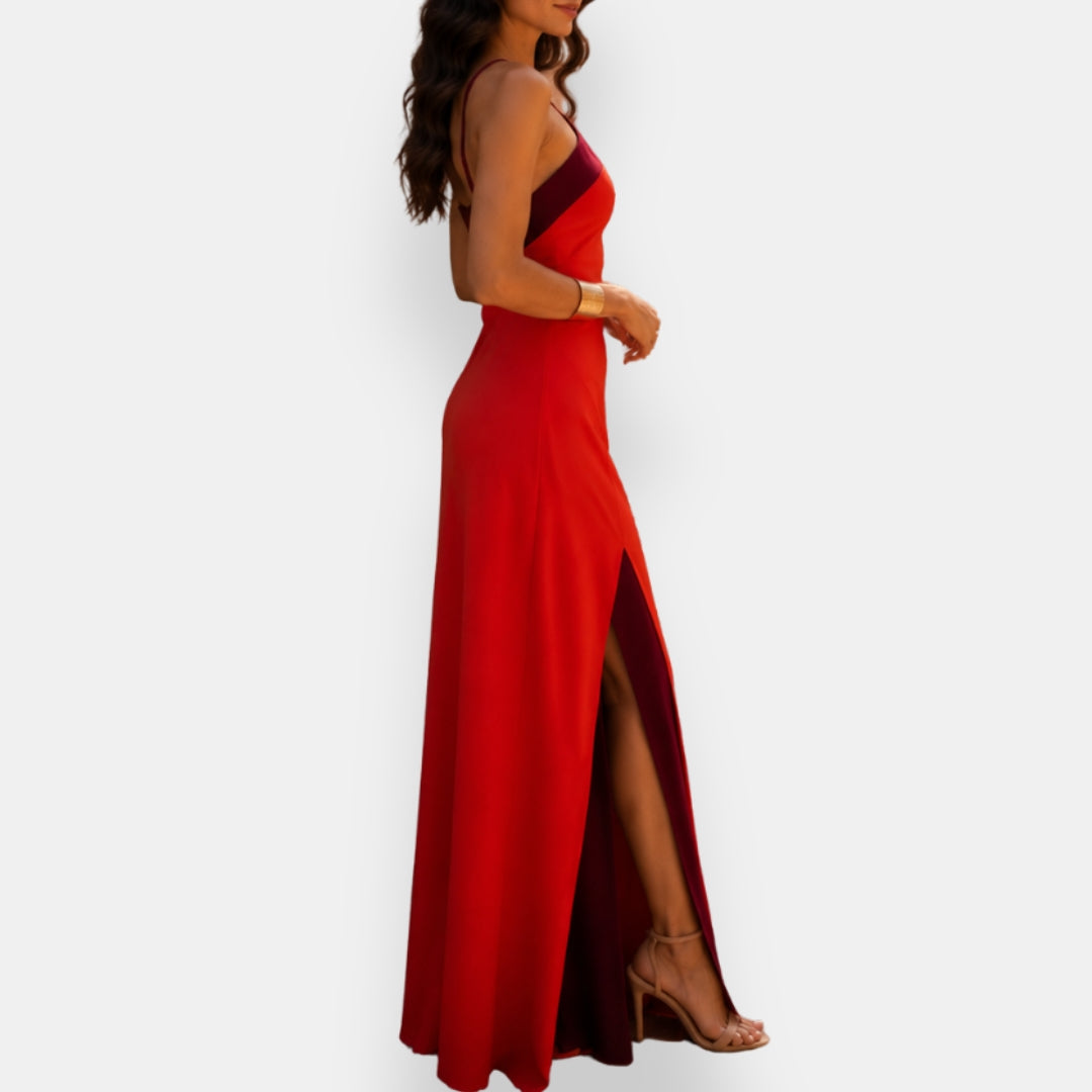 Olisande | Robe Bicolore Croisée