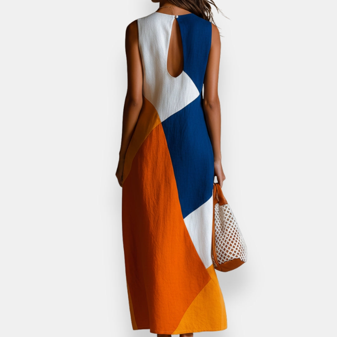 Berthe | Robe Longue Tricolore