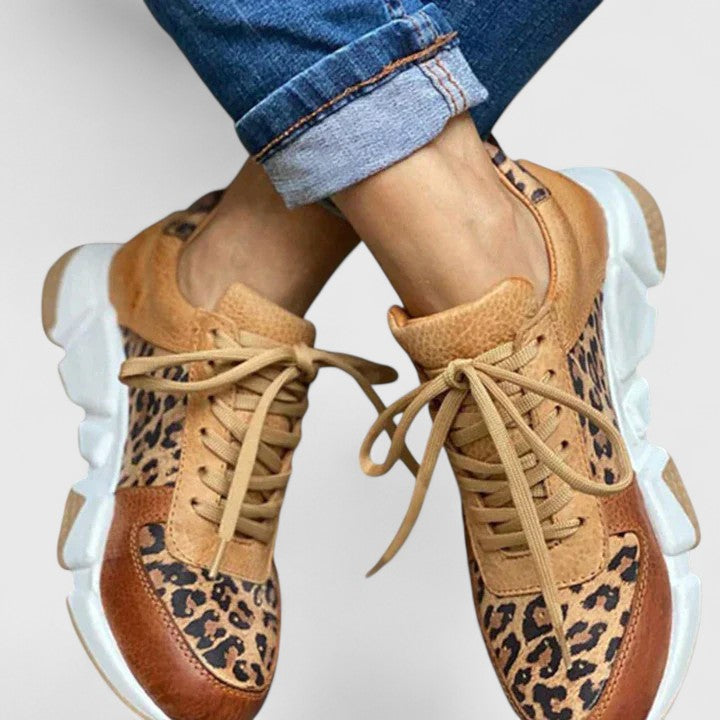 Névroline | Sneakers léopard semelle chunky