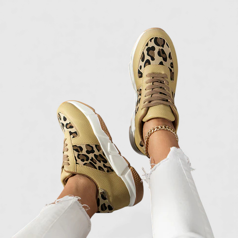 Névroline | Sneakers léopard semelle chunky