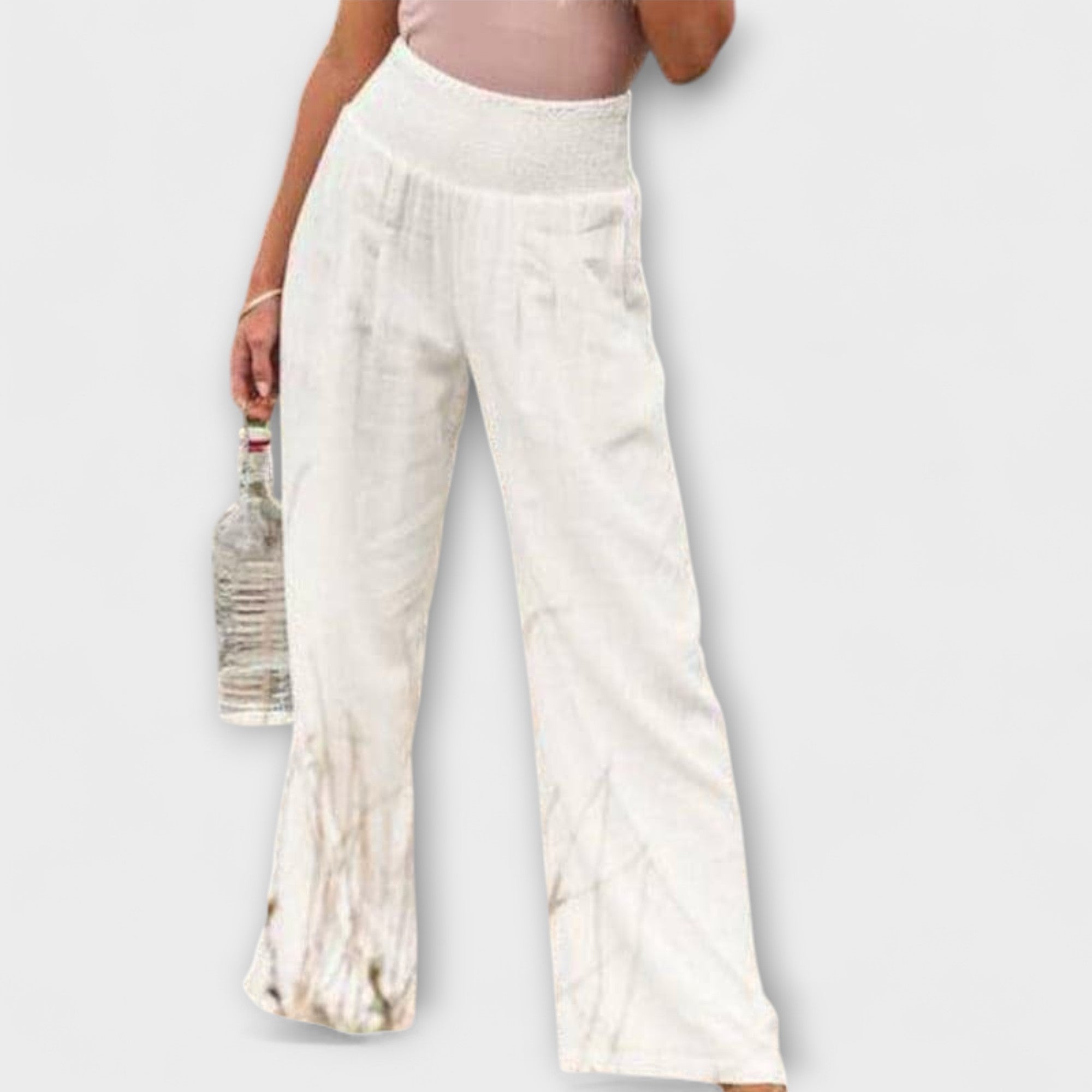 Thearya | Pantalon large en lin décontracté