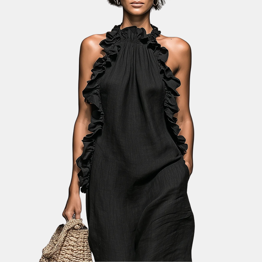 Solstice | Robe longue à volants
