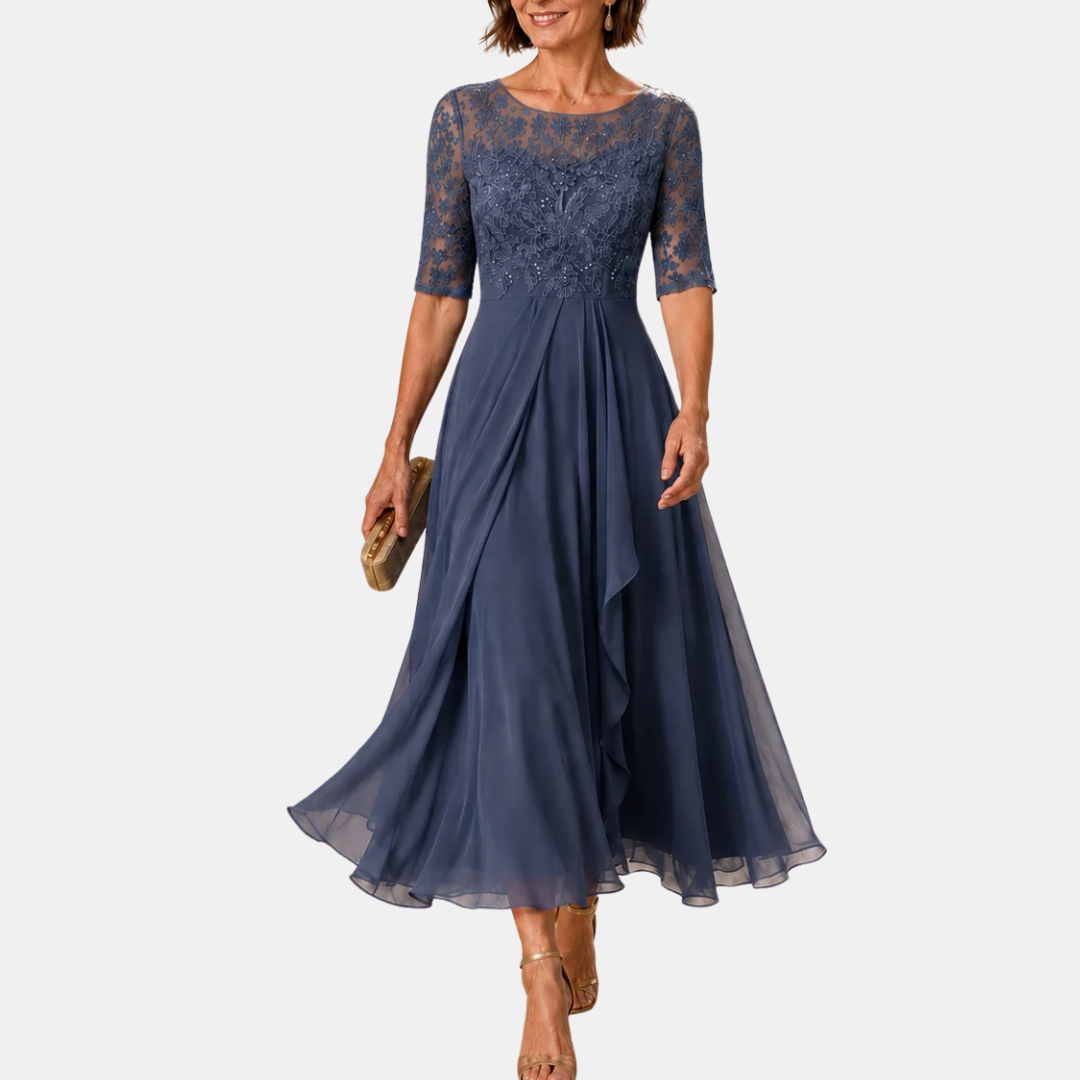 Ophélie | Robe midi en dentelle