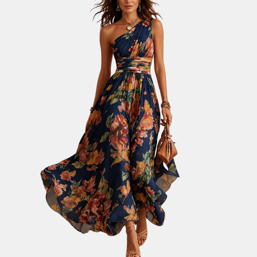 Adalie | Robe longue asymétrique