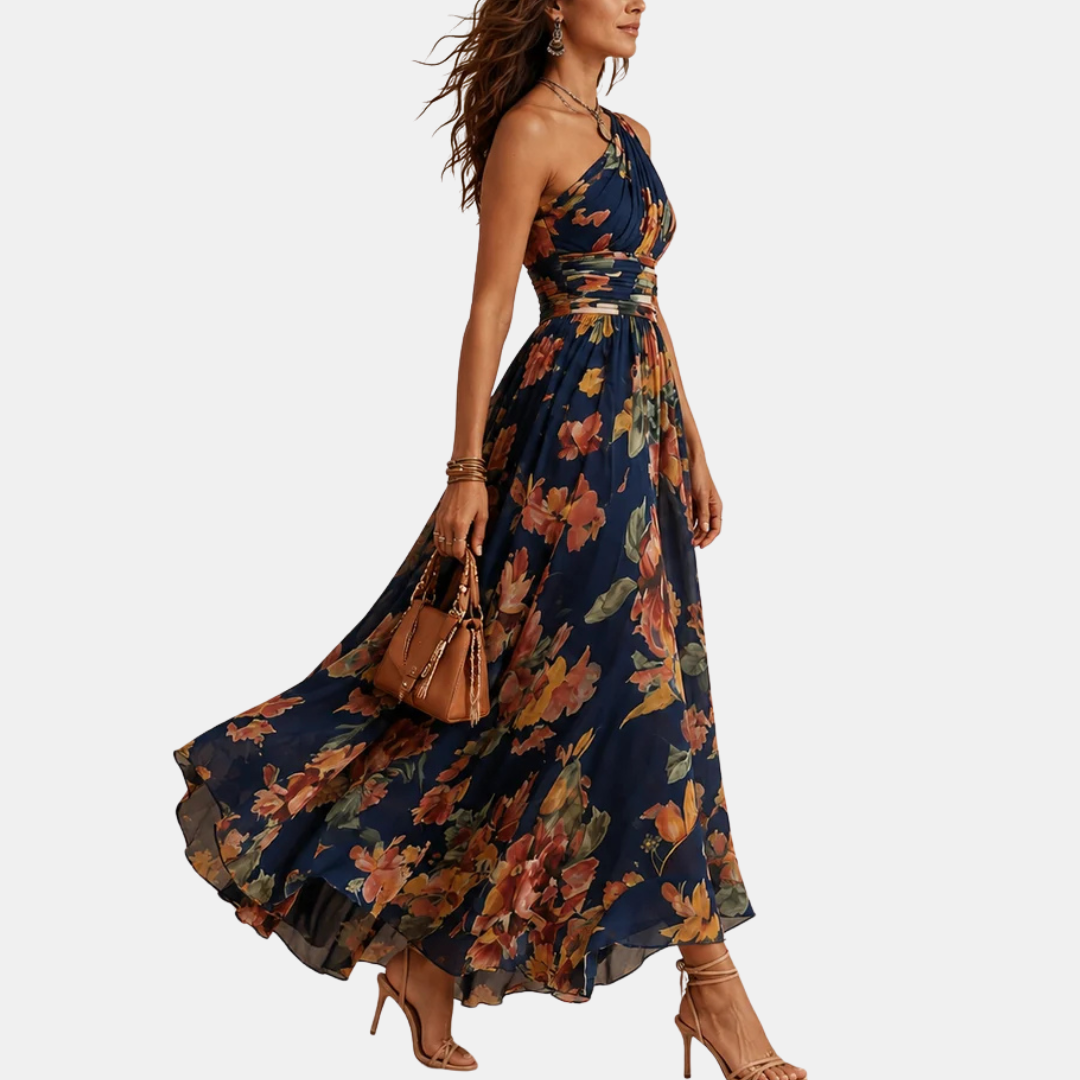 Adalie | Robe longue asymétrique