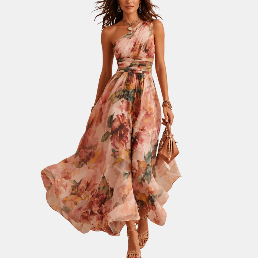 Adalie | Robe longue asymétrique