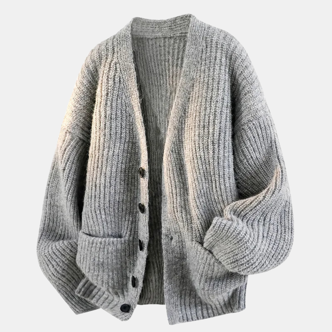 Solstice | Cardigan oversize en maille côtelée