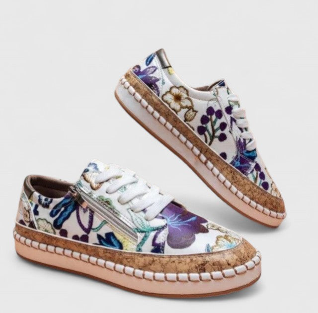 Ilévraine | Sneakers compensées florales