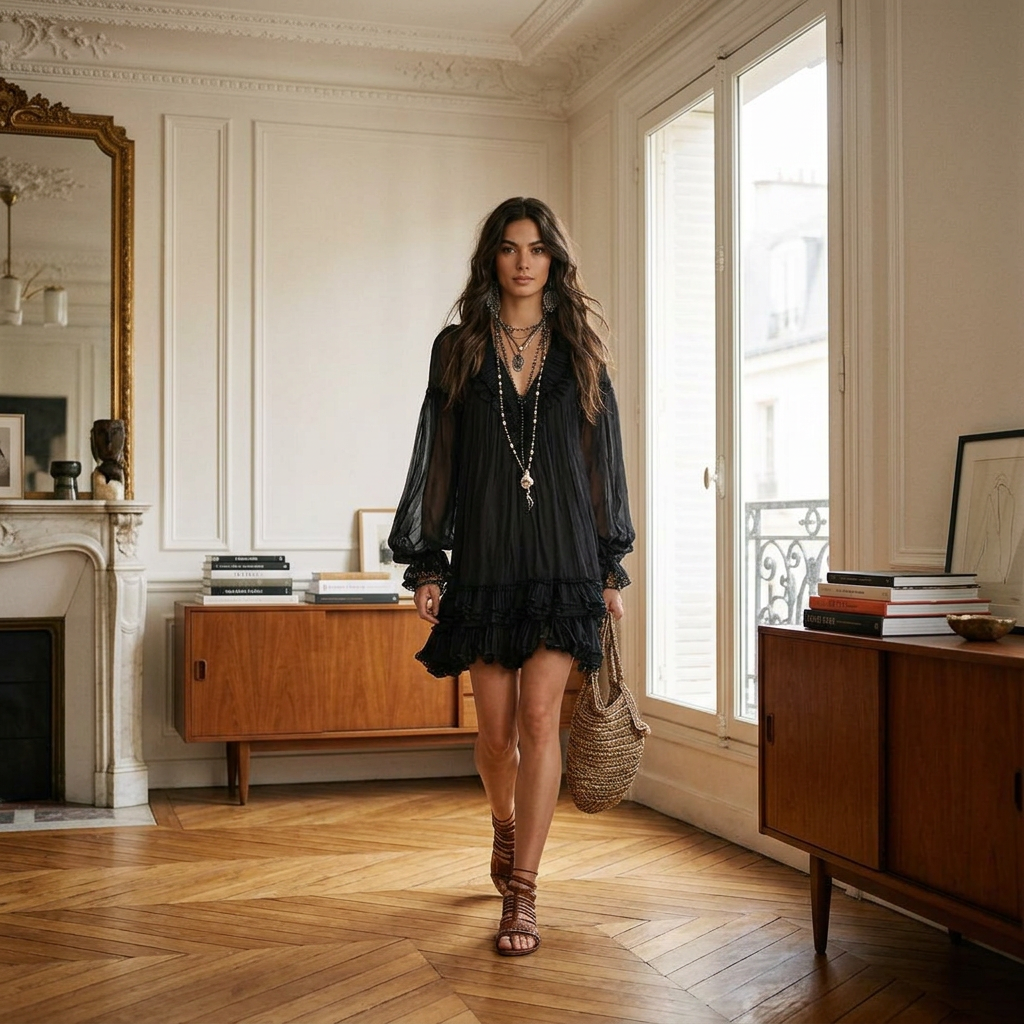 Mélusiane | Robe bohème à volants