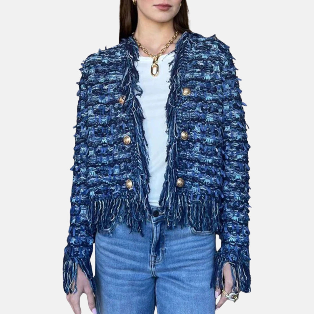 Séverine | Cardigan Élégant à Franges