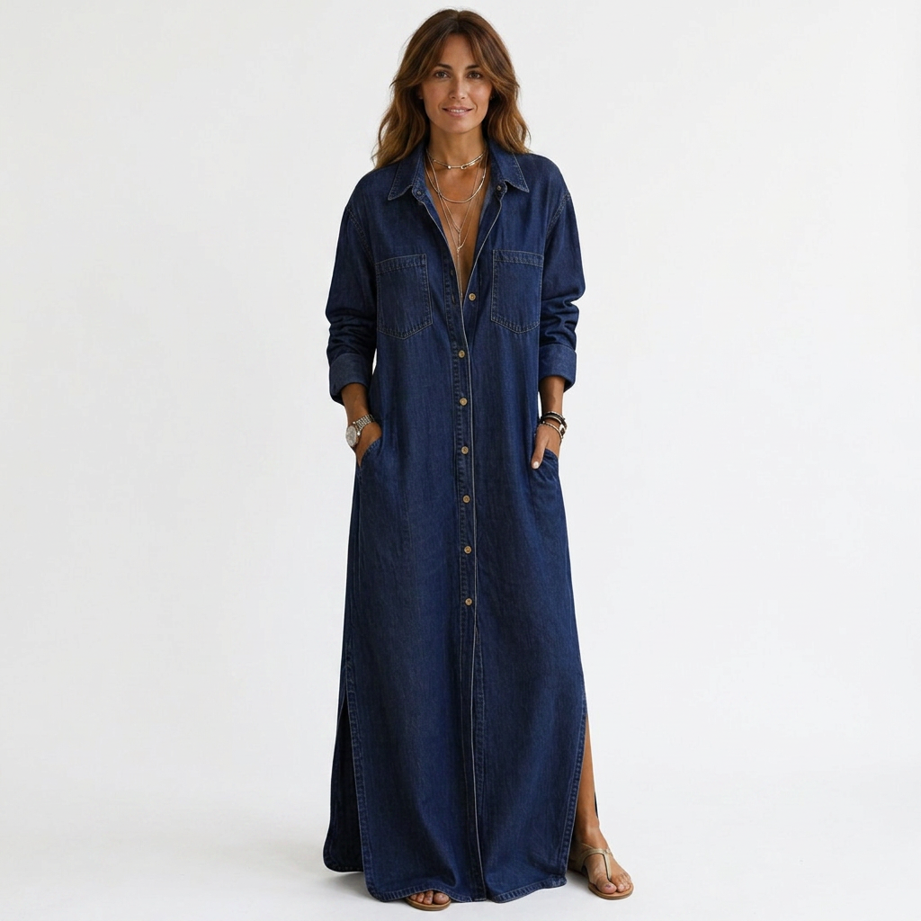 Folquine | Robe longue chemisier