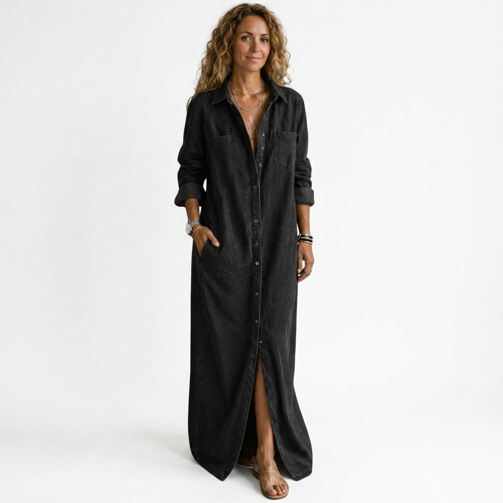Folquine | Robe longue chemisier