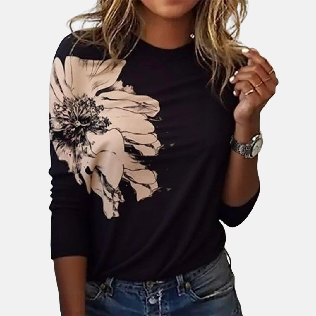 Isaurine | Haut à motif floral audacieux
