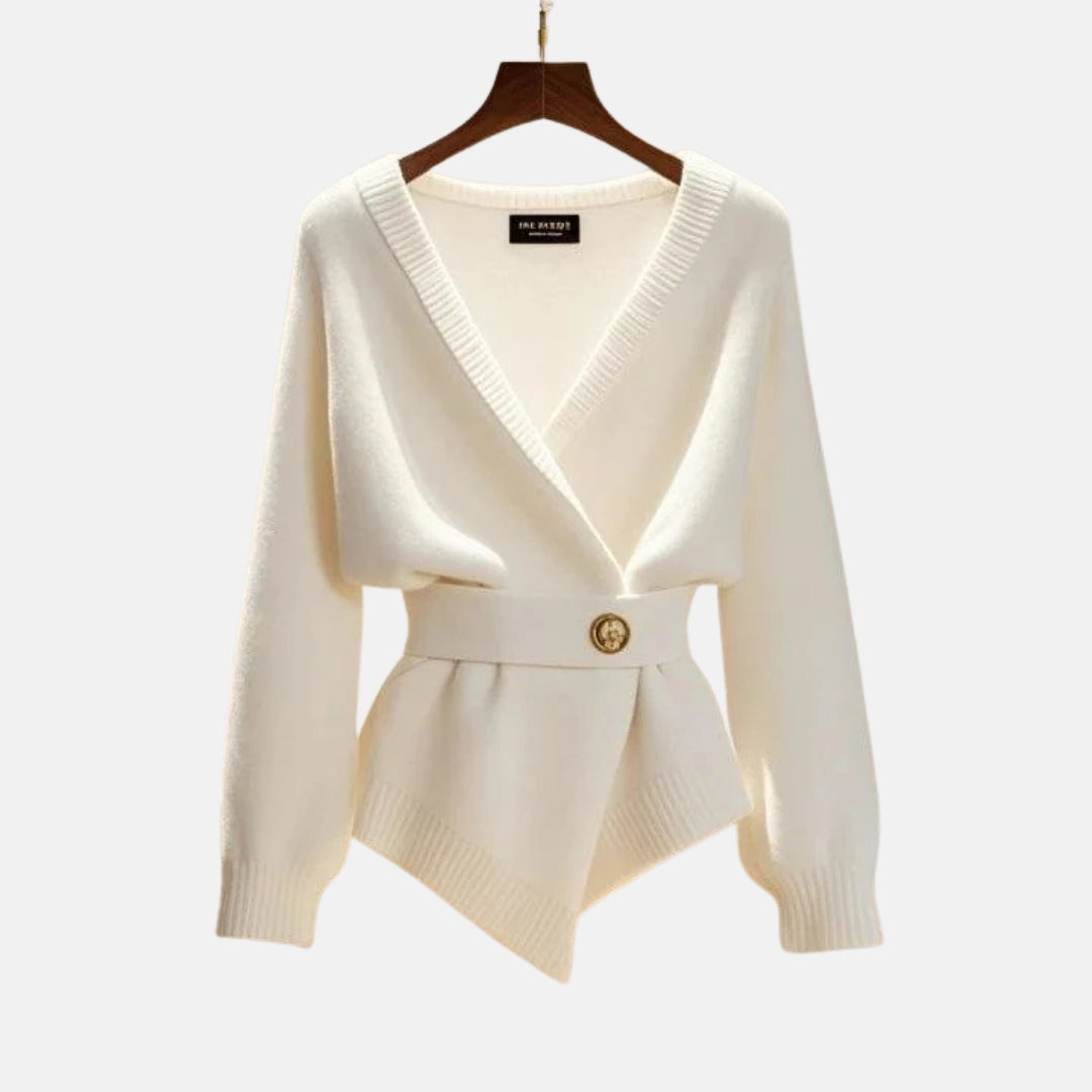 Élodie | Cardigan croisé à ceinture