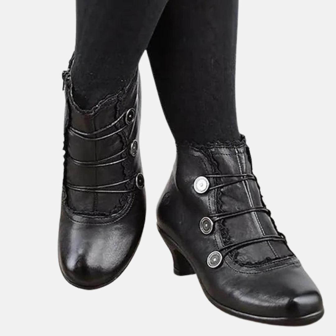 Louna | Bottines vintage à brides décoratives