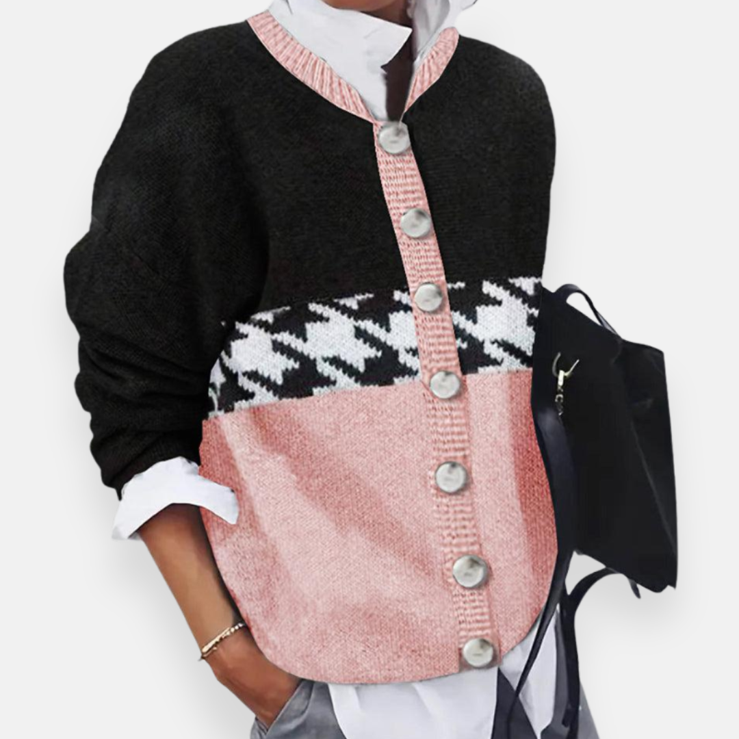 Cybèle | Cardigan à motifs contrastés