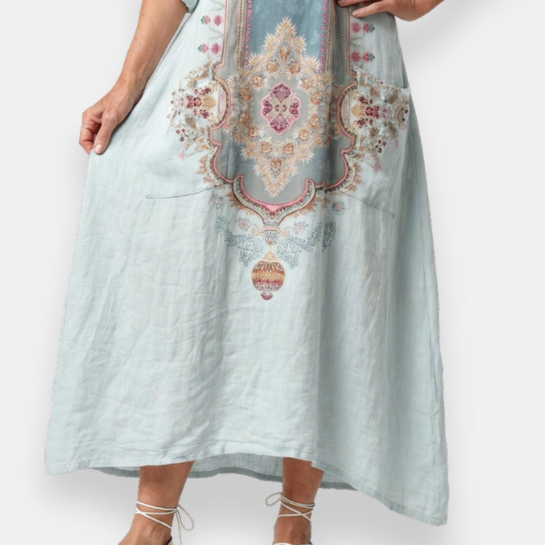 Solenn | Robe Kaftan Brodée