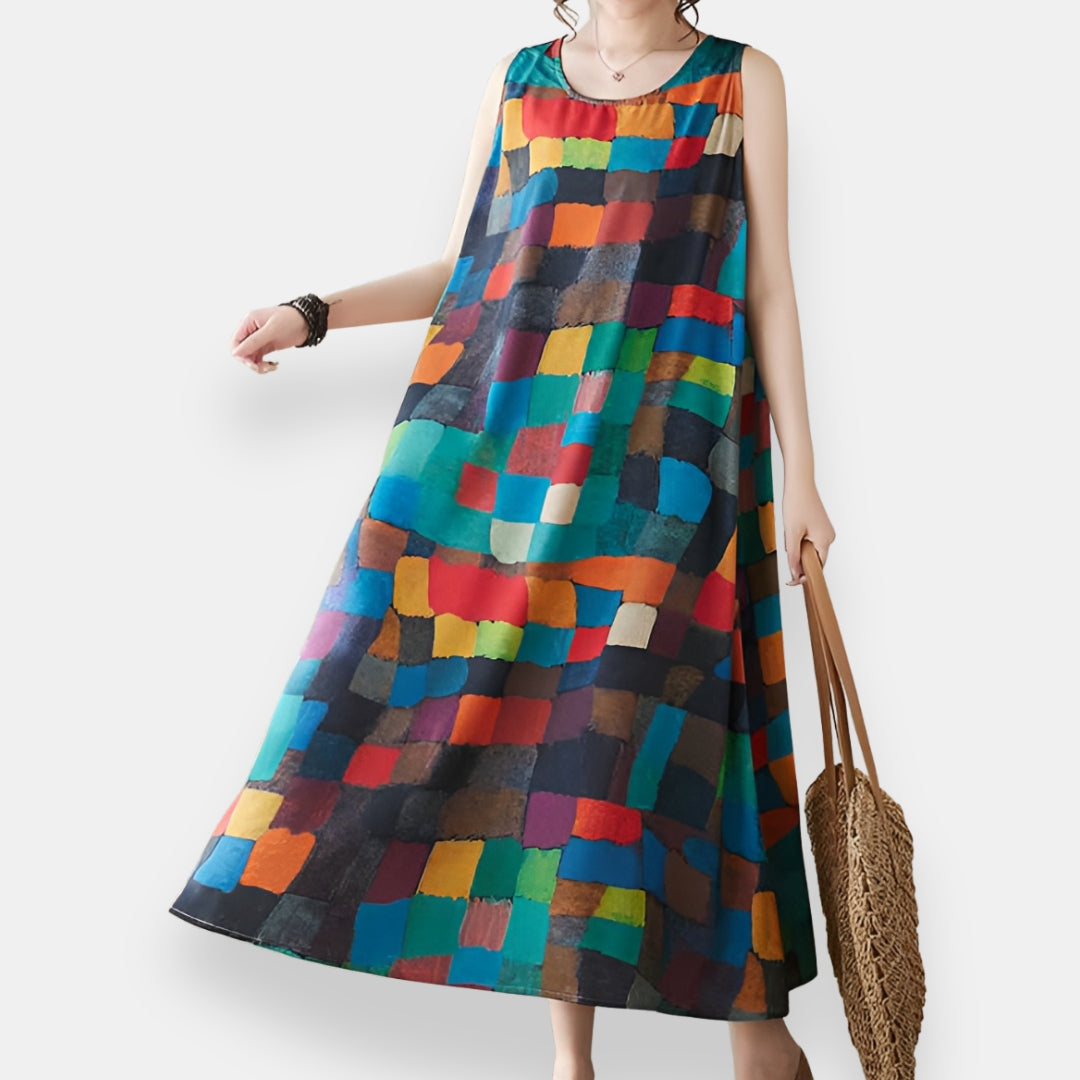 Andrée | Robe Longue Patchwork