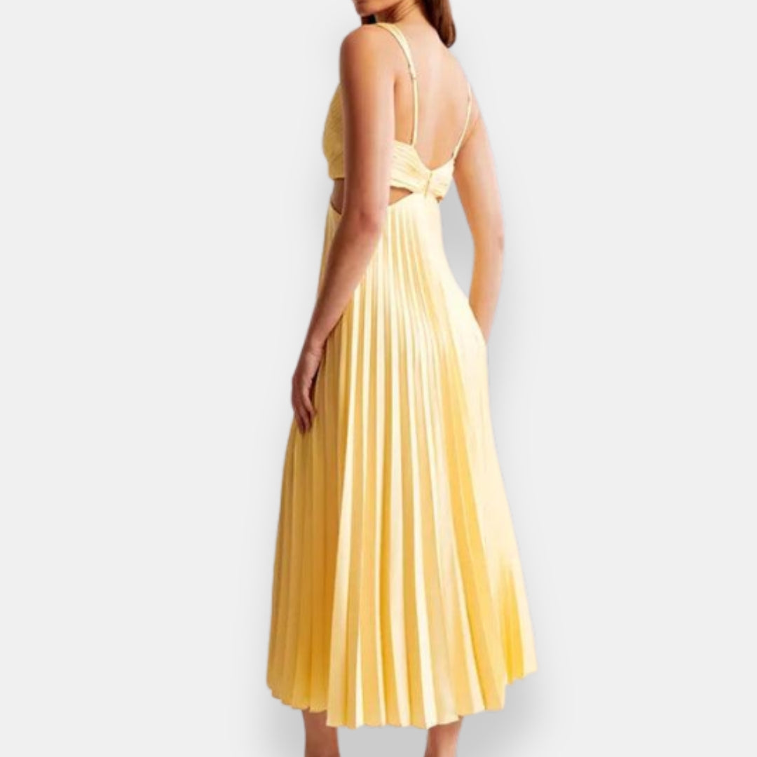 Délia | Robe Plissée Découpée
