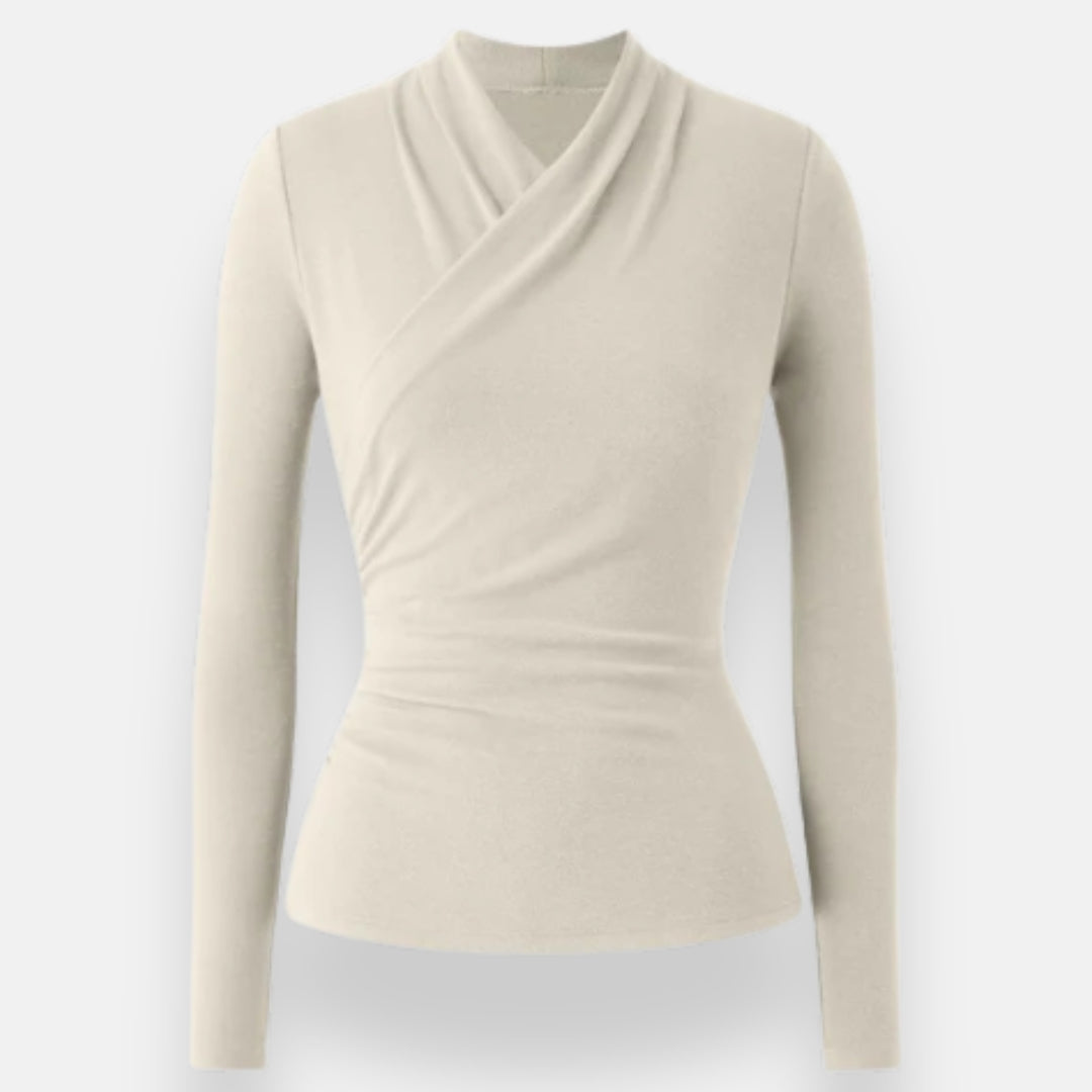 Cérina | Haut enveloppant à manches longues