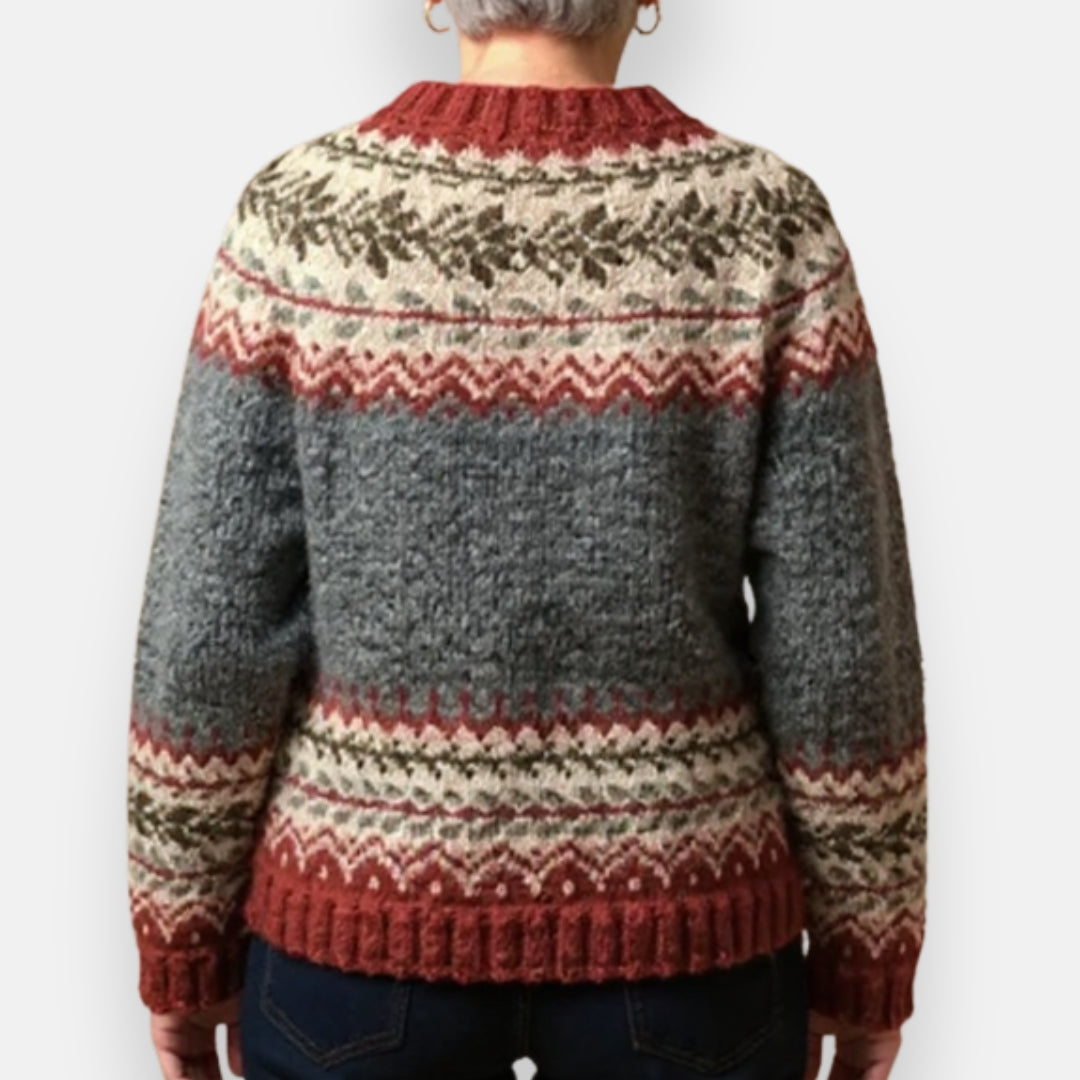 Sibylle | Cardigan à Motifs Scandinaves