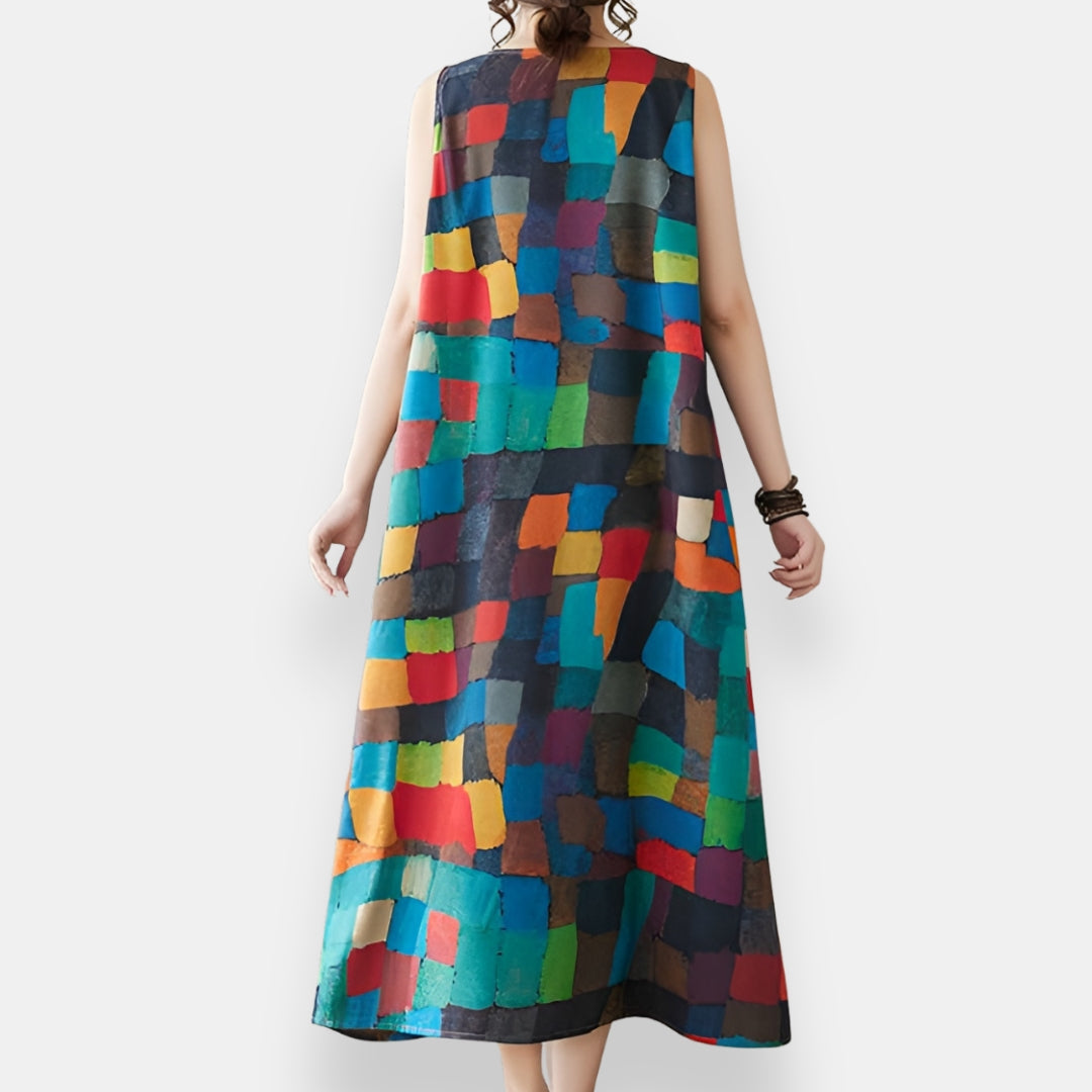 Andrée | Robe Longue Patchwork