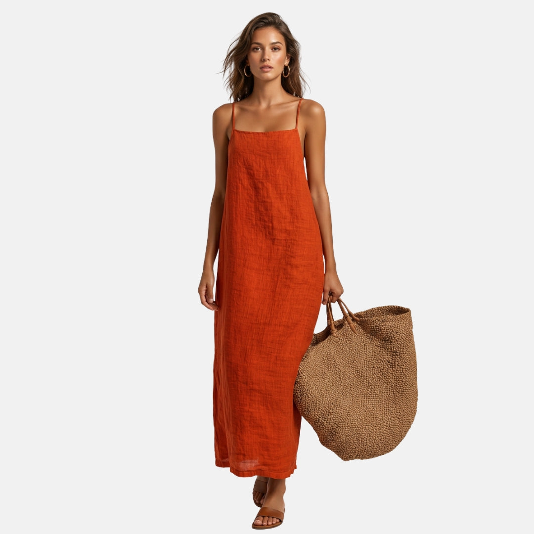 Soléane | Robe longue à fines bretelles