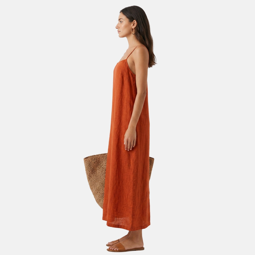 Soléane | Robe longue à fines bretelles
